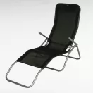 Strend Pro Jamaica napozóágy, 140 x 60 x 95 cm, fekete, összecsukható fémvázas kialakítás, állítható pozícióval, légáteresztő hálós fekvőfelülettel