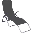 Strend Pro Jamaica napozóágy, 140 x 60 x 95 cm, sötétszürke, összecsukható fémvázas kialakítás, állítható pozícióval, légáteresztő hálós fekvőfelülettel