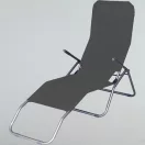 Strend Pro Jamaica napozóágy, 140 x 60 x 95 cm, sötétszürke, összecsukható fémvázas kialakítás, állítható pozícióval, légáteresztő hálós fekvőfelülettel
