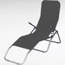 Strend Pro Jamaica napozóágy, 140 x 60 x 95 cm, sötétszürke, összecsukható fémvázas kialakítás, állítható pozícióval, légáteresztő hálós fekvőfelülettel