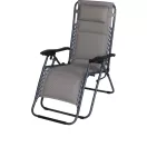 Napozóágy, ST Leisure Equipment Carolina, 160 x 60 x 110 cm, szürke, állítható pozícióval, fémvázas kialakítás, légáteresztő hálós fekvőfelülettel