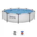 BESTWAY Steel Pro Max csővázas medence szett, 305 x 76 cm, papírszűrős, vízkapacitás 4678 l (56408)