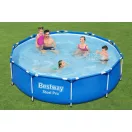 Csővázas medence, Bestway Steel Pro 305 x 76 cm, kerek, papírszűrős szűrővel, DuraPlus falazat, korrózióálló fémkeret, leeresztő szeleppel, 4678 l (56679)