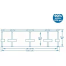 Csővázas medence, Bestway Steel Pro 305 x 76 cm, kerek, papírszűrős szűrővel, DuraPlus falazat, korrózióálló fémkeret, leeresztő szeleppel, 4678 l (56679)