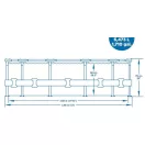 Csővázas medence, Bestway Steel Pro 366 x 76 cm, kerek, papírszűrős szűrővel, DuraPlus falazat, korrózióálló fémkeret, leeresztő szeleppel, 6473 l (56681)