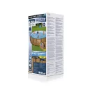 BESTWAY Power Steel Vista csővázas medence szett, 488 x 122 cm, papírszűrős, létrával, ChemConnect adagolóval, takaróponyvával (56725)