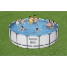 BESTWAY Steel Pro Max csővázas medence szett, 488 x 122 cm, papírszűrős, létrával, takaróponyvával (5612Z)