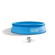   Puhafalú medence, Intex Easy Set, 305 x 76 cm, 3853 l, 3 rétegű SUPER-TOUGH PVC, patronos szűrőszivattyúval, 1250 l/óra (28122)