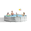 Fémvázas medence szett, Intex, Prism Frame Premium 26724, 457 x 107 cm, patronos szűrőszivattyú 3785 l/óra, biztonsági létra, fedőponyva, alátét