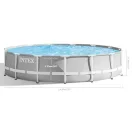Fémvázas medence szett, Intex, Prism Frame Premium 26724, 457 x 107 cm, patronos szűrőszivattyú 3785 l/óra, biztonsági létra, fedőponyva, alátét