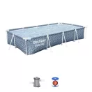 BESTWAY Steel Pro csővázas medence szett, 366 × 201 × 66 cm, papírszűrős, leeresztőszeleppel (561FV)