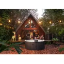 Jakuzzi, MSpa Frame Denver F-DE066W, 6 személyes, 970 l, 182 x 70 cm, masszázs funkció, LED világítás, UVC fertőtlenítés, fa hatású burkolat