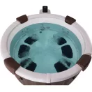Jakuzzi, MSpa Frame Rome F-RO066W, 6 személyes, 790 l, 182 x 70 cm, masszázs funkció, LED világítás, UVC fertőtlenítés, fa hatású burkolat