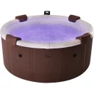 Jakuzzi, MSpa Frame Rome F-RO066W, 6 személyes, 790 l, 182 x 70 cm, masszázs funkció, LED világítás, UVC fertőtlenítés, fa hatású burkolat