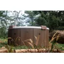 Jakuzzi, MSpa Frame Rome F-RO066W, 6 személyes, 790 l, 182 x 70 cm, masszázs funkció, LED világítás, UVC fertőtlenítés, fa hatású burkolat