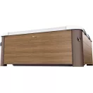 Jakuzzi, MSpa Frame Amber Aero PLUS, 6 személyes, 1150 l, 180 × 180 × 65 cm, duál masszázsrendszer, LED világítás, UVC fertőtlenítés, fa hatású burkolat