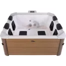 Jakuzzi, MSpa Frame Amber Aero PLUS, 6 személyes, 1150 l, 180 × 180 × 65 cm, duál masszázsrendszer, LED világítás, UVC fertőtlenítés, fa hatású burkolat
