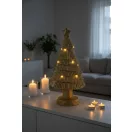 Műfenyő, MagicHome, polirezin, 31 cm, csillámos felület, LED fényfüzérrel, beltéri használatra