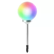   Napelemes kerti lámpa, Strend Pro Garden Rainbow, szürke, 30 x 73 cm, 4 LED, színváltós, műanyag, akkumulátoros, automatikus kapcsolás