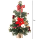 MagicHome műfenyő, feldíszített, piros, 40 cm