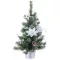  MagicHome műfenyő, feldíszített, ezüst, virág, 50 cm