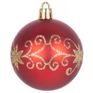 MagicHome karácsonyi gömbök, 20 db, 6 cm, piros, karácsonyfára
