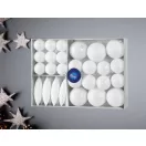 MagicHome karácsonyi gömbök, készlet, 31 db, fehér, karácsonyfára