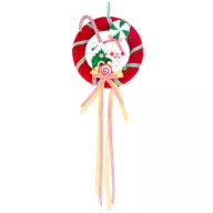   MagicHome Candy Line karácsonyi dekoráció, Candy Line Koszorú, 40 x 95 cm