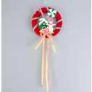 MagicHome Candy Line karácsonyi dekoráció, Candy Line Koszorú, 40 x 95 cm