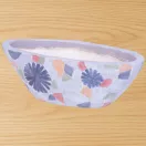 Kerámia virágcserép, MagicHome, szürke, mozaikkal díszített, 40,5 x 19 cm, magasság: 14 cm, kézzel kirakott minták, ovális