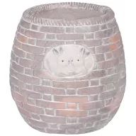   Kerámia virágcserép, MagicHome, barna, mozaikkal díszített, átmérő: 25 cm, magasság: 25 cm, kerek