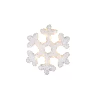   MagicHome karácsonyi hópehely, 20 LED, melegfehér, 2x AA + időzítő, 43 cm