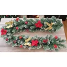MagicHome karácsonyi füzér, díszített, piros, 180 cm