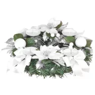 MagicHome karácsonyi koszorú, adventi, fehér, 25 cm