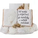 Sírdísz, MagicHome, kereszt gyertyával, 11,5 x 11,5 x 18 cm, polirezin, 1 db LED, melegfehér, elemes (2 x AA)