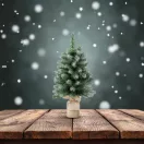 MagicHome Belo műfenyő jutában, havas végek, extra sűrű, 60 cm
