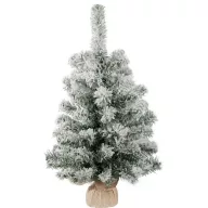 MagicHome Snowy műfenyő jutában, havas, 60 cm