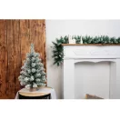 MagicHome Snowy műfenyő jutában, havas, 60 cm