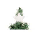 MagicHome műfenyő, díszített, ezüst, levelekkel, 40 cm