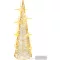 Műfenyő, MagicHome Vianoce, 40 cm, 20 LED, melegfehér, dekoratív, beltéri, asztali elhelyezésre, elemes (2 db AA)