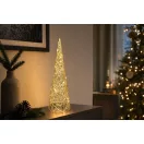 Műfenyő, MagicHome Vianoce, 40 cm, 20 LED, melegfehér, dekoratív, beltéri, asztali elhelyezésre, elemes (2 db AA)