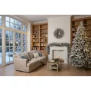 Műfenyő, MagicHome Vianoce Royal Frosty, fehér, 150 cm, extra sűrű, 3D+2D ágkialakítás, természetes havas hatású