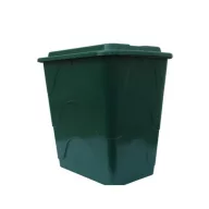   Esővízgyűjtő, ECOTANK, 200 l, zöld, szögletes, tetővel, csappal, tartós műanyag