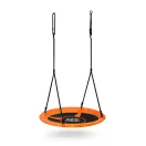Fészekhinta, Neo-Sport Swingo, fekete/narancssárga, átmérő: 105 cm, vízálló, állítható kötélmagasság: 137-179 cm, acél váz, párnázott, Oxford 600D poliészter, teherbírás: 150 kg, kerek