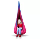 Gyerek függőfotel, Neo-Sport Kokon, rózsaszín, átmérő: 55 cm, magasság: 140 cm, akasztóval, párnával, mosható, teherbírás: 80 kg