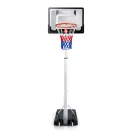 Kosárlabdapalánk, Neo-Sport NS-281, mobil, állítható, 150-260 cm magasság, szabadon álló, kerekekkel, acél váz, PVC palánk 82 x 59 cm, 38 cm gyűrű, 50 l tölthető talp (TE1281)