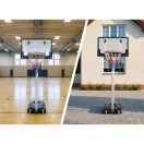 Kosárlabdapalánk, Neo-Sport NS-281, mobil, állítható, 150-260 cm magasság, szabadon álló, kerekekkel, acél váz, PVC palánk 82 x 59 cm, 38 cm gyűrű, 50 l tölthető talp (TE1281)