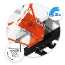 Kosárlabdapalánk, Neo-Sport NS-284, mobil, állítható, 160-305 cm magasság, szabadon álló, kerekekkel, acél váz, PVC palánk 110 x 70 cm, 45 cm gyűrű, 65 l tölthető talp (TE1284)