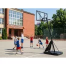 Kosárlabdapalánk, Neo-Sport NS-284, mobil, állítható, 160-305 cm magasság, szabadon álló, kerekekkel, acél váz, PVC palánk 110 x 70 cm, 45 cm gyűrű, 65 l tölthető talp (TE1284)