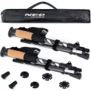 Túrabot, Neo-Sport NS-382, fekete/ezüst, alumínium, parafa és EVA hab markolat, teleszkópos, 85 / 130 cm, 1 pár (TE138200)